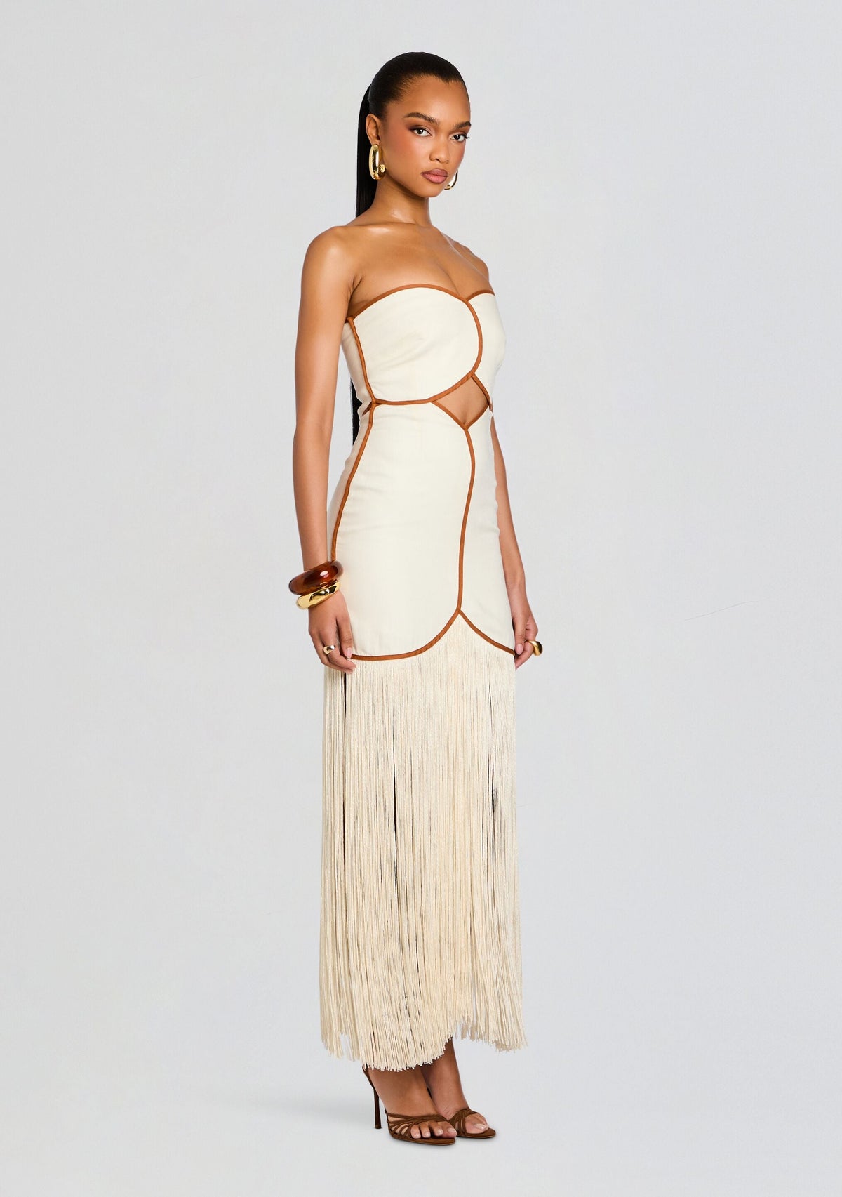 Joaquina Dress by Azulu in Ecru, product image 3