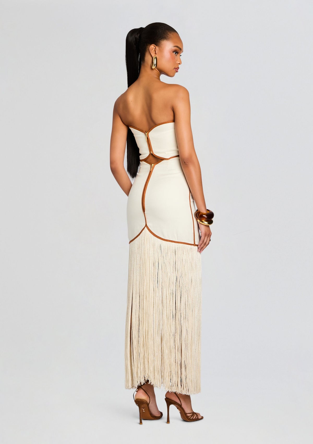 Joaquina Dress by Azulu in Ecru, product image 4