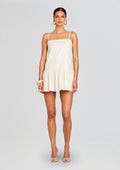 Krista Linen Mini Dress by SEROYA in Eggshell, product image 1