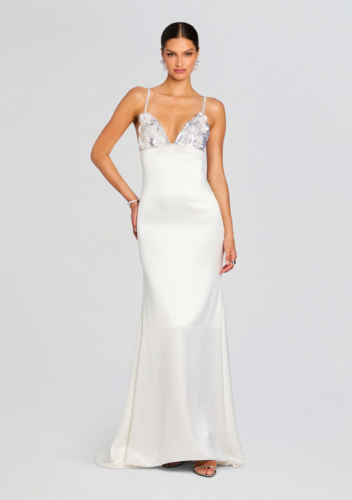 Oline Embroidered Dress by retrofête in Ivory, product image 1