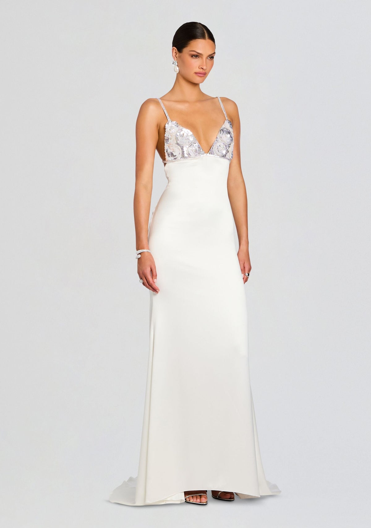 Oline Embroidered Dress by retrofête in Ivory, product image 4