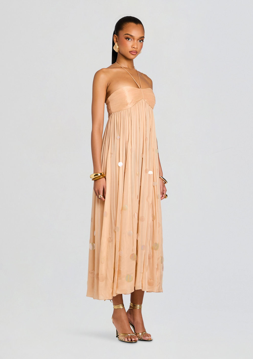 Yanis Dress by retrofête in Honey Beige, product image 3