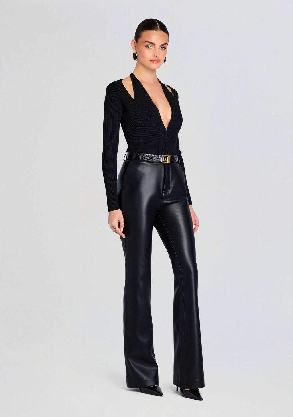 Assunta Bodysuit by retrofête in Metallic Black, product image 4