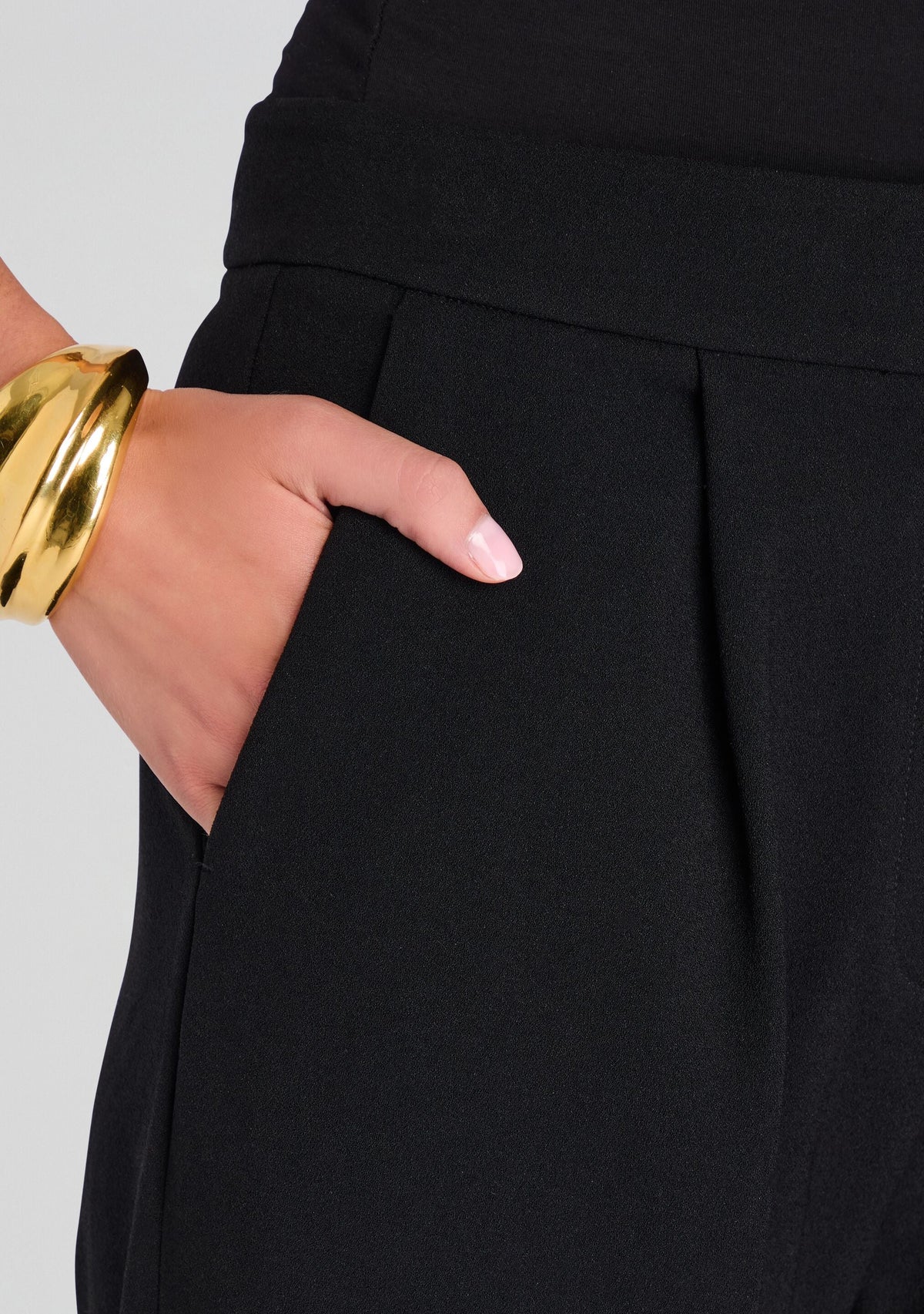 Pin Tuck Palazzo Pant by Sans Faff in Black, product image 3