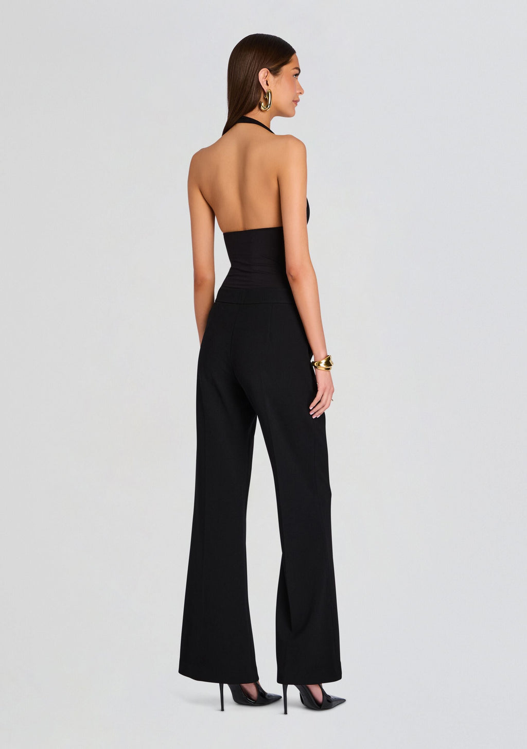 Bamboo Halter Bodysuit by Sans Faff in Black, product image 5