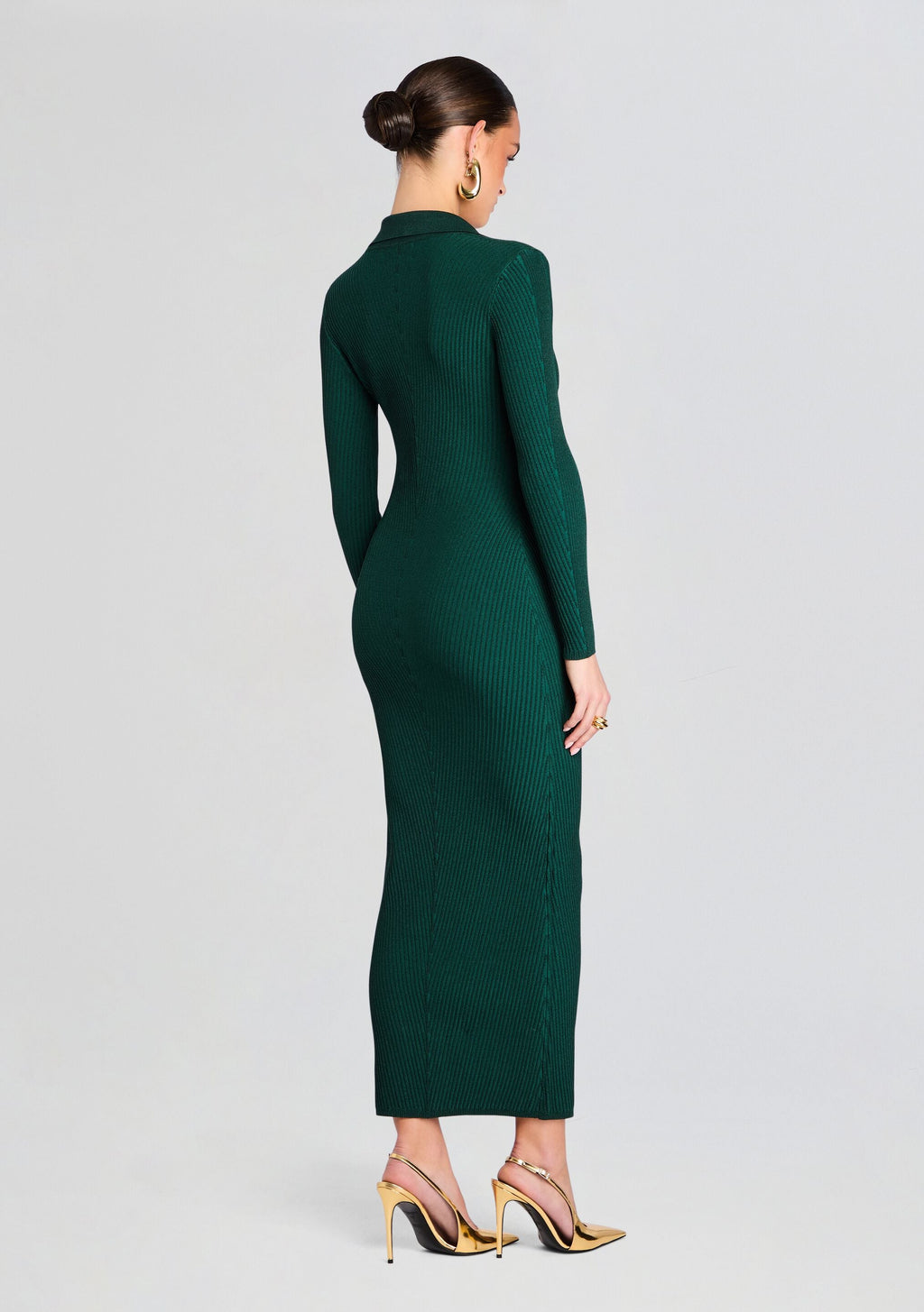 Buffy Metallic Knit Dress by retrofête in Metallic Pine, product image 4