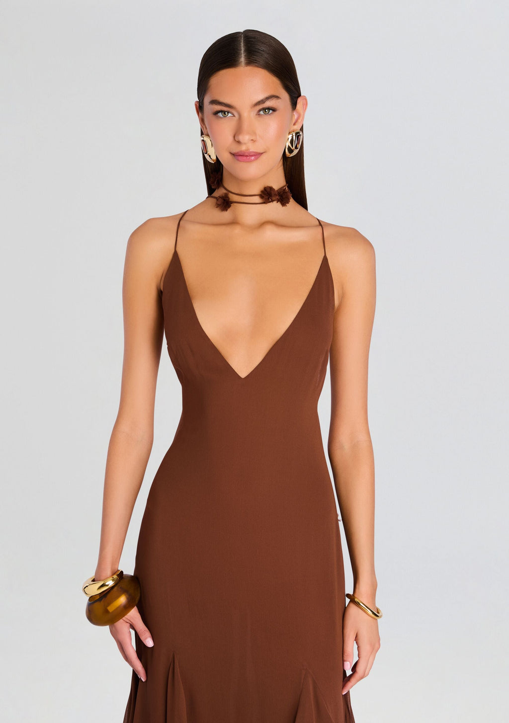 Deena Chiffon Dress by retrofête in Hazel, product image 5