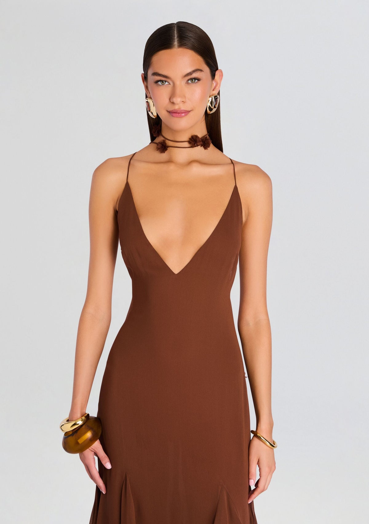 Deena Chiffon Dress by retrofête in Hazel, product image 5