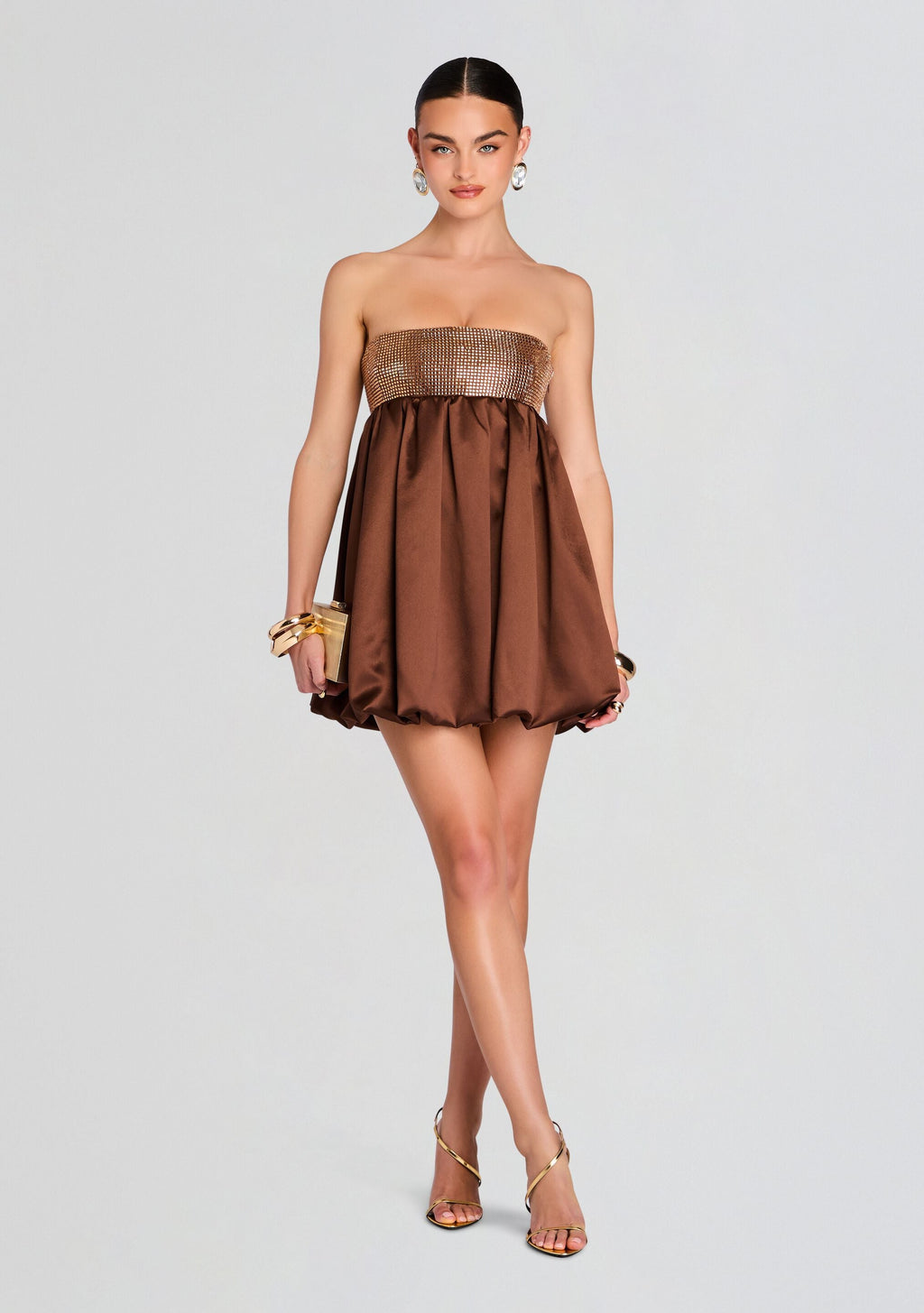 Delfina Dress by retrofête in Espresso, product image 1