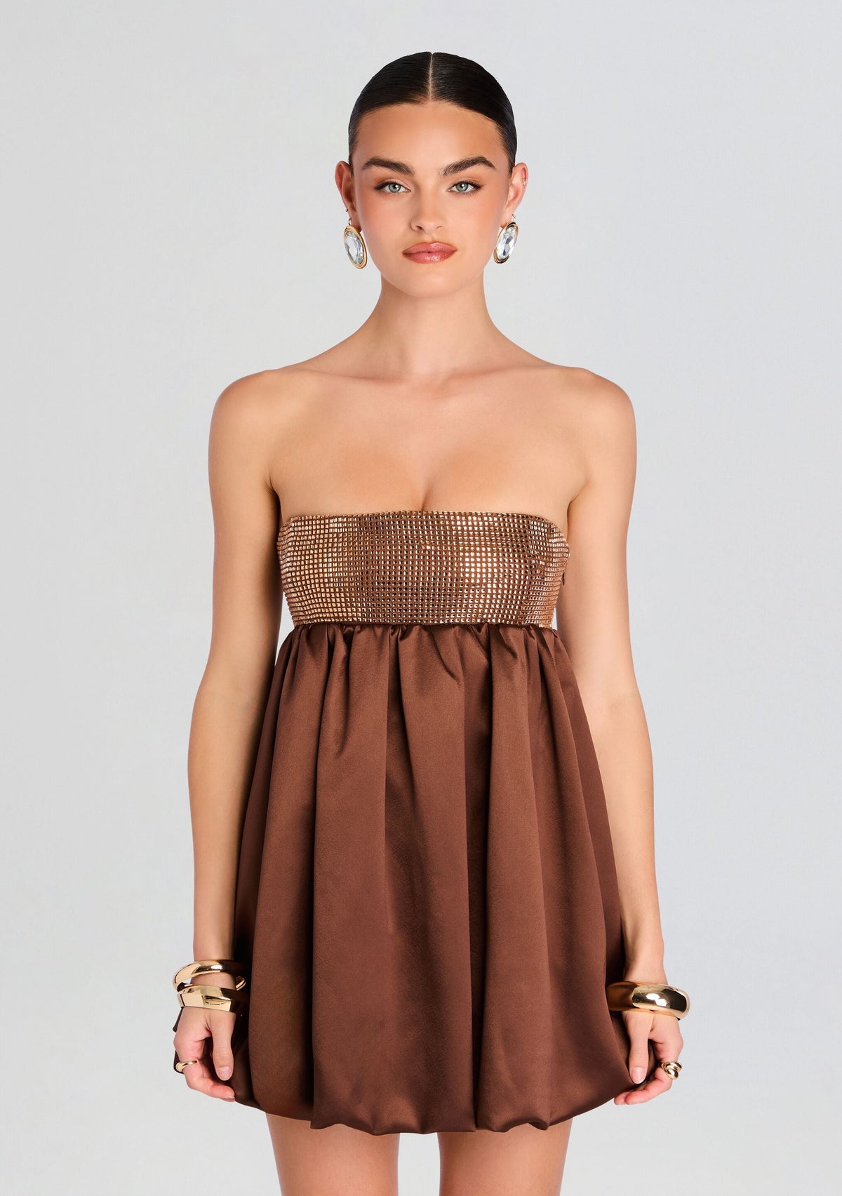 Delfina Dress by retrofête in Espresso, product image 5