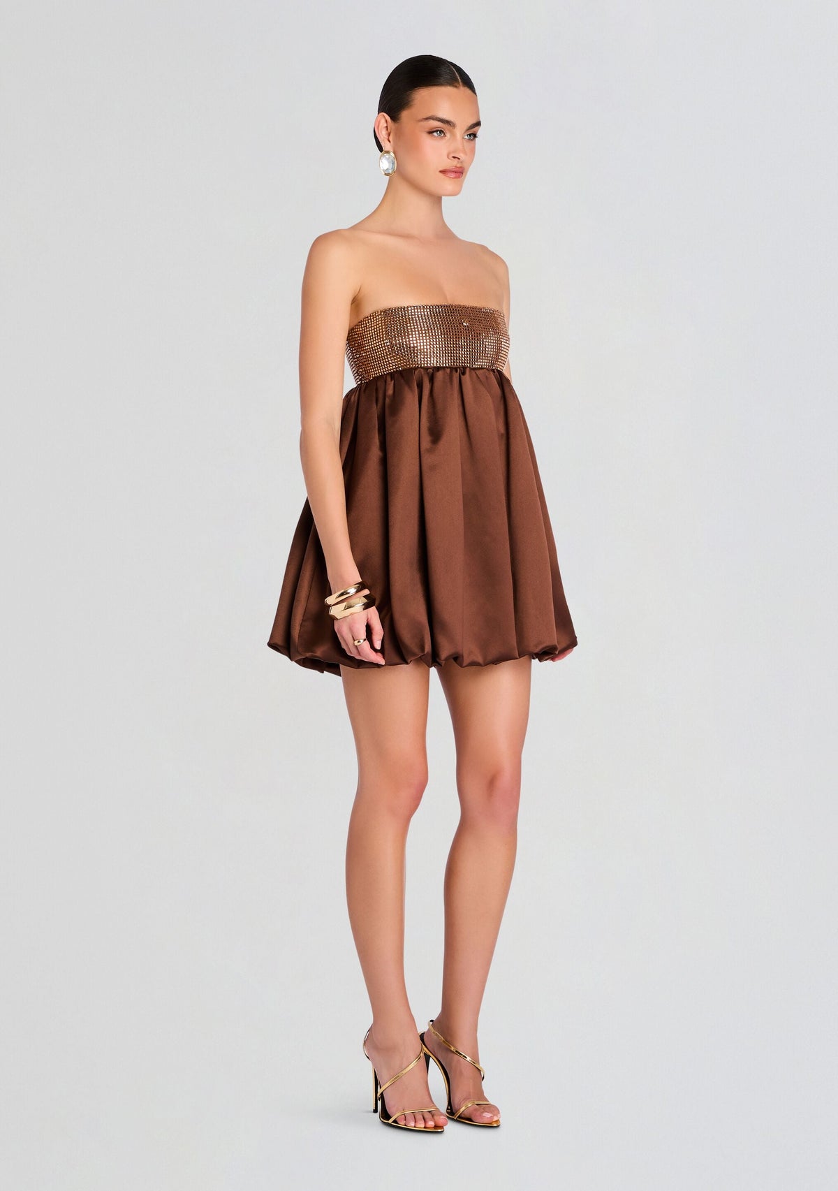Delfina Dress by retrofête in Espresso, product image 3