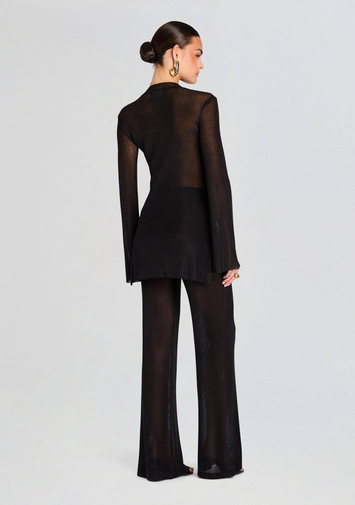 Sheldon Metallic Knit Pant by SEROYA in Black, product image 5