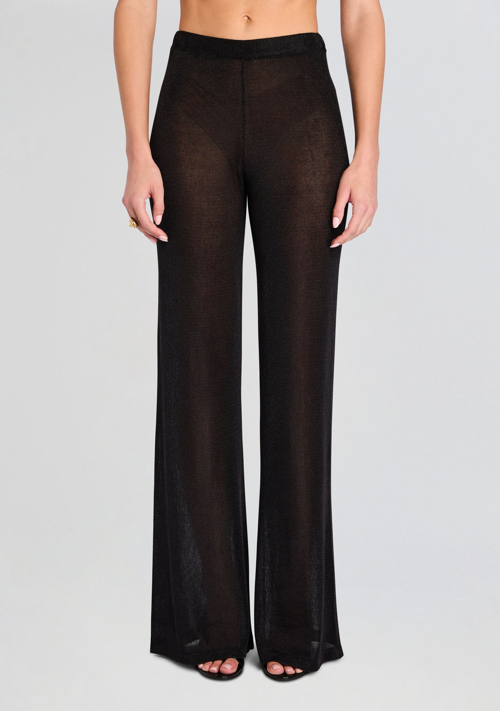 Sheldon Metallic Knit Pant by SEROYA in Black, product image 1
