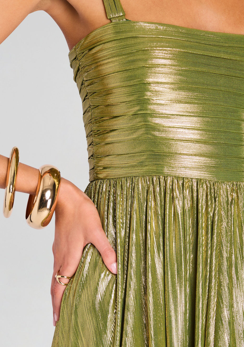 Iris Dress by retrofête in Forest Green, product image 2