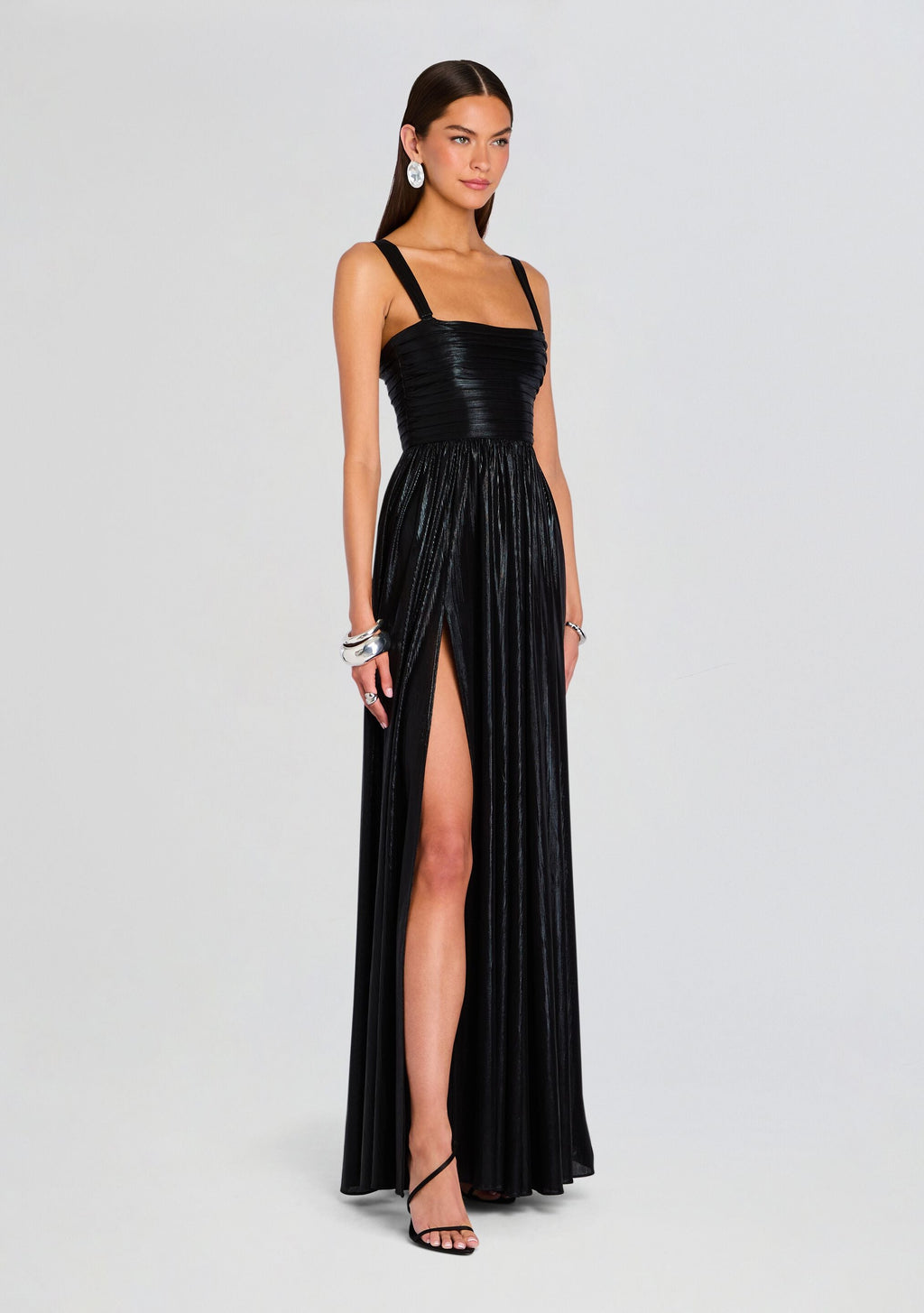 Iris Dress by retrofête in Metallic Black, product image 3