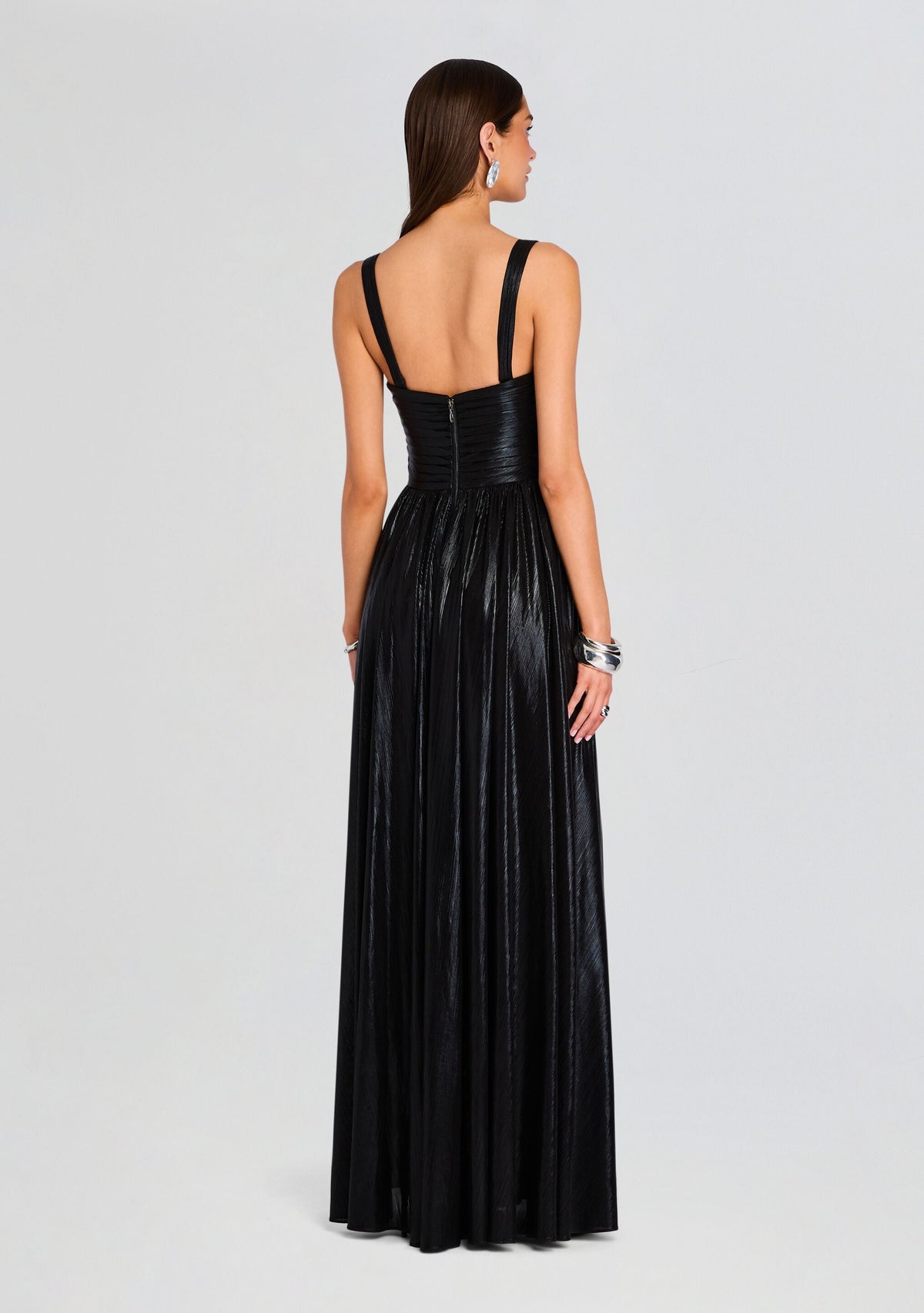 Iris Dress by retrofête in Metallic Black, product image 4