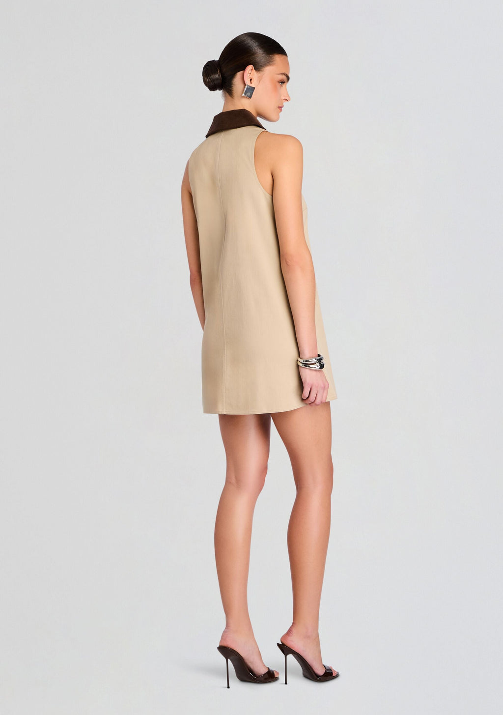 Jiles Mini Dress by SEROYA in Sand, product image 4
