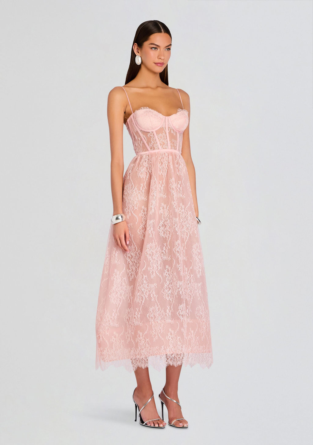 Kendy Lace Dress by retrofête in Peche, product image 3