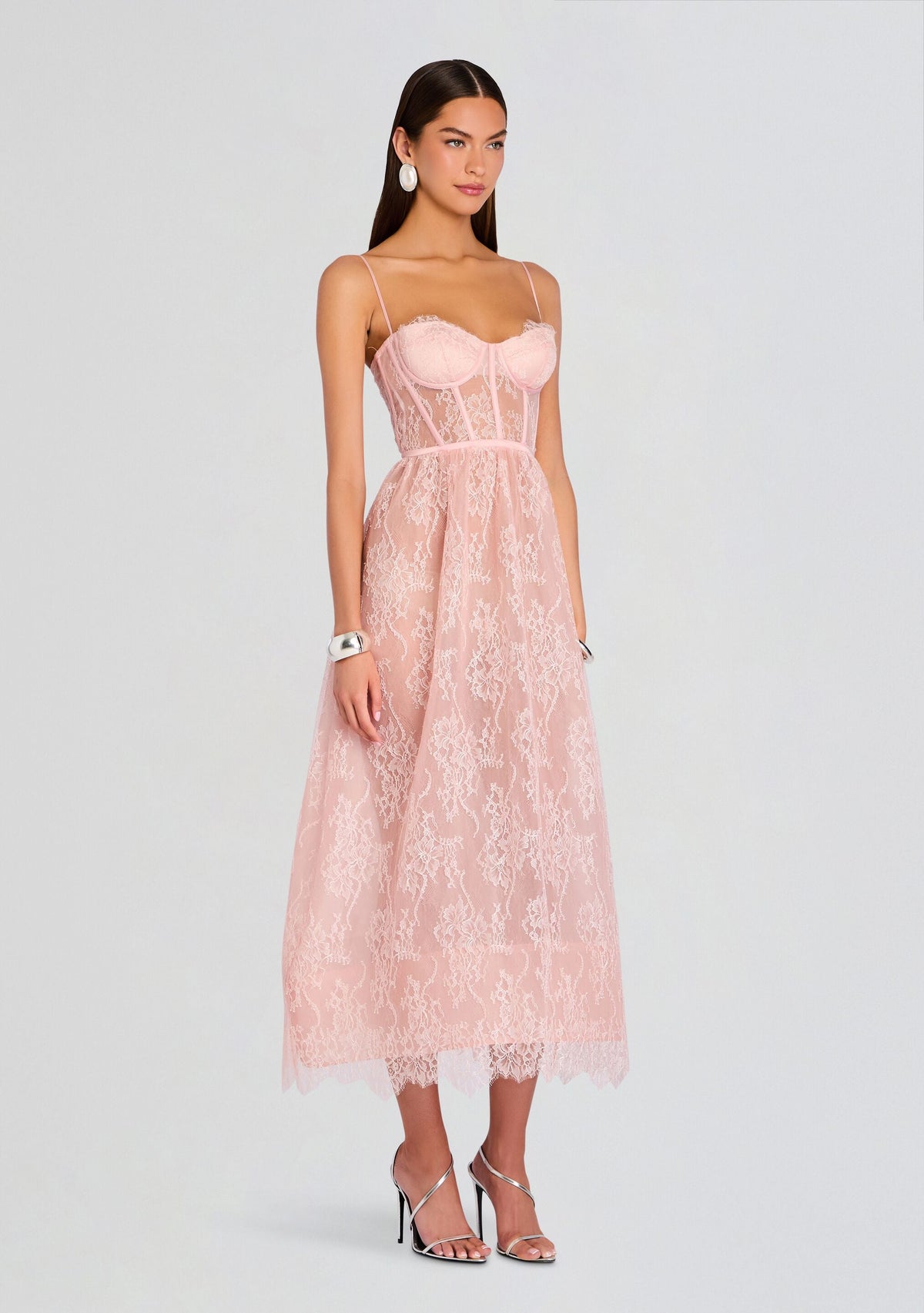 Kendy Lace Dress by retrofête in Peche, product image 3