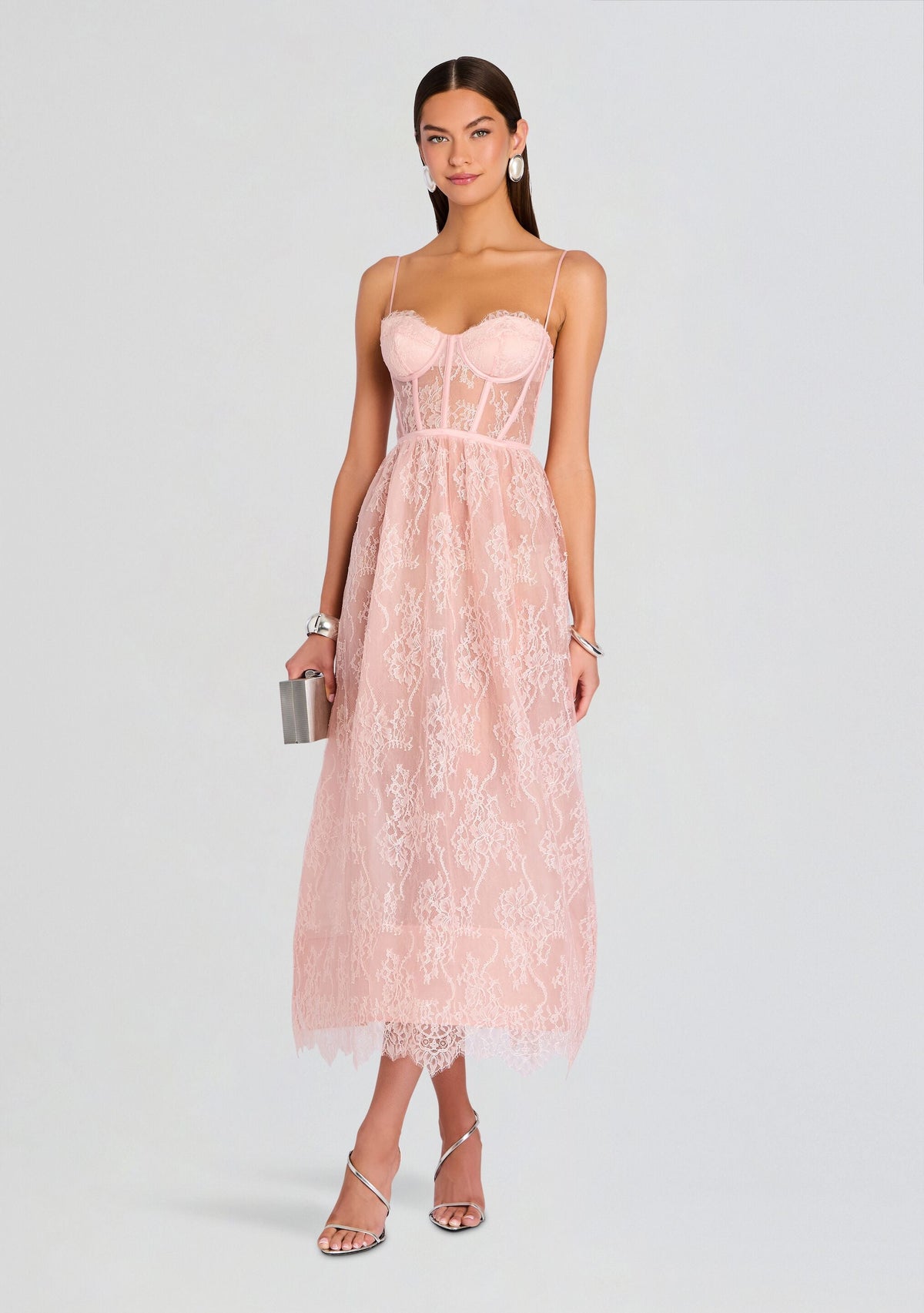 Kendy Lace Dress by retrofête in Peche, product image 1