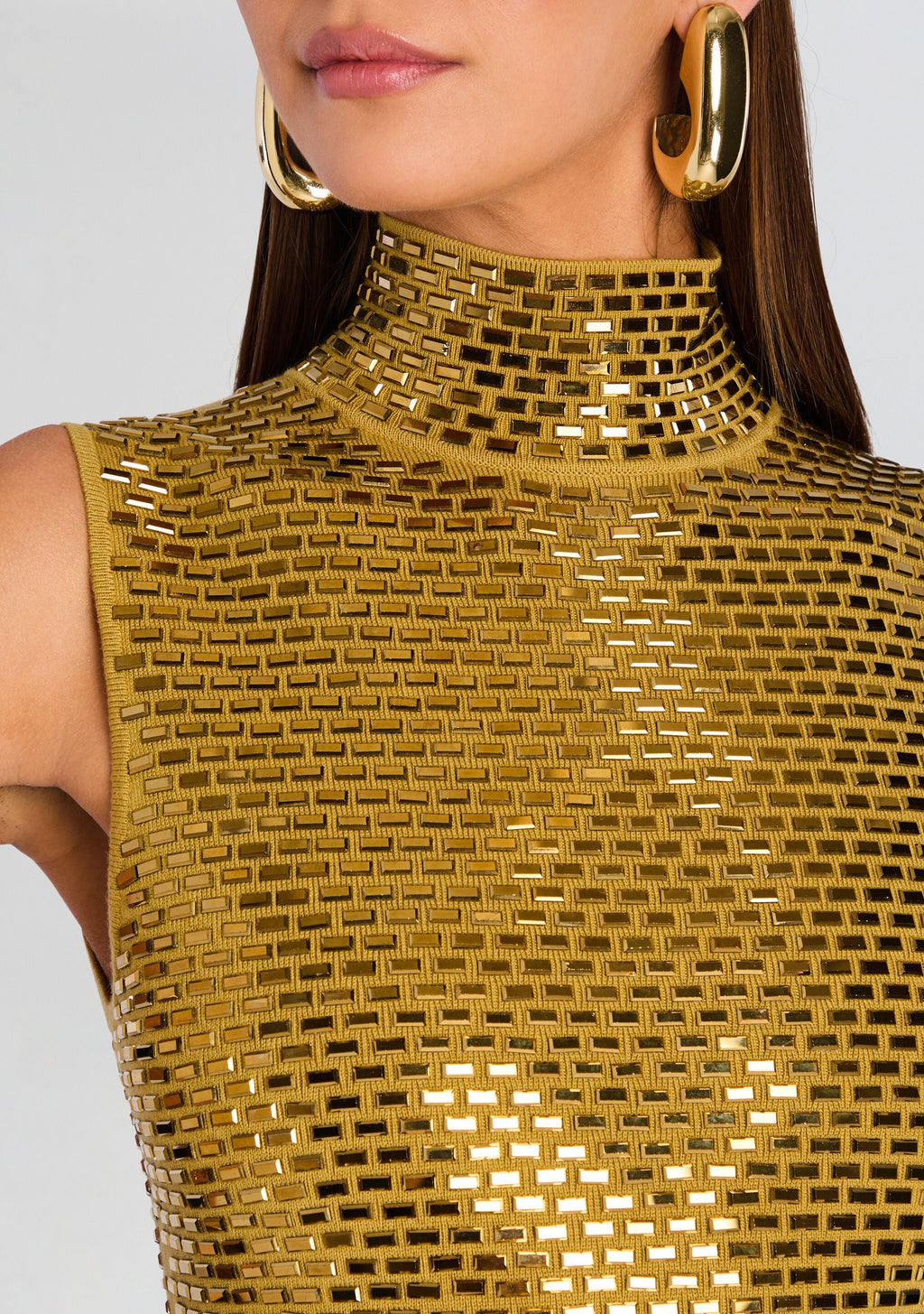 Lust Embellished Knit Dress by retrofête in Ochre, product image 2