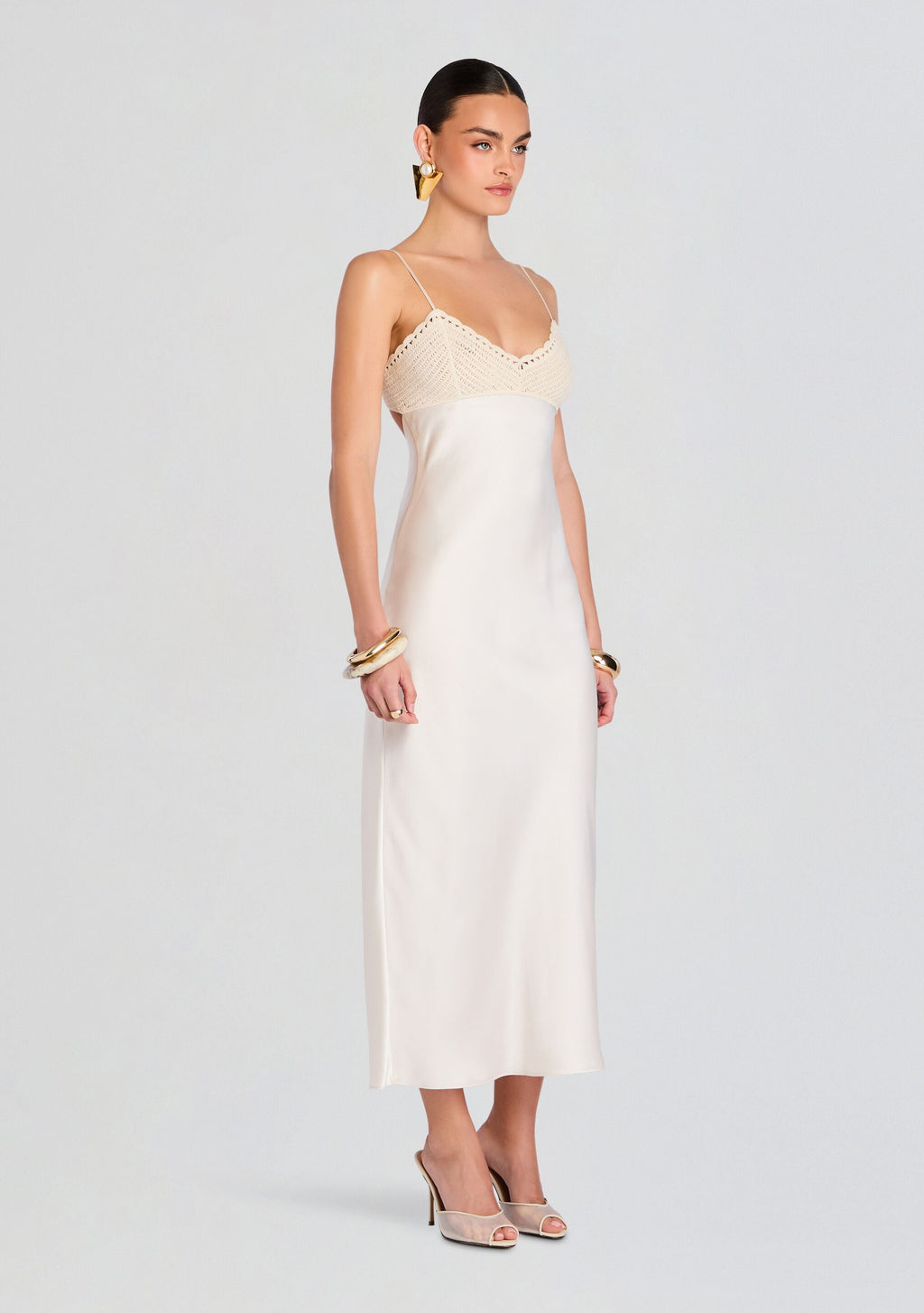 Peony Dress by SEROYA in Eggshell, product image 3