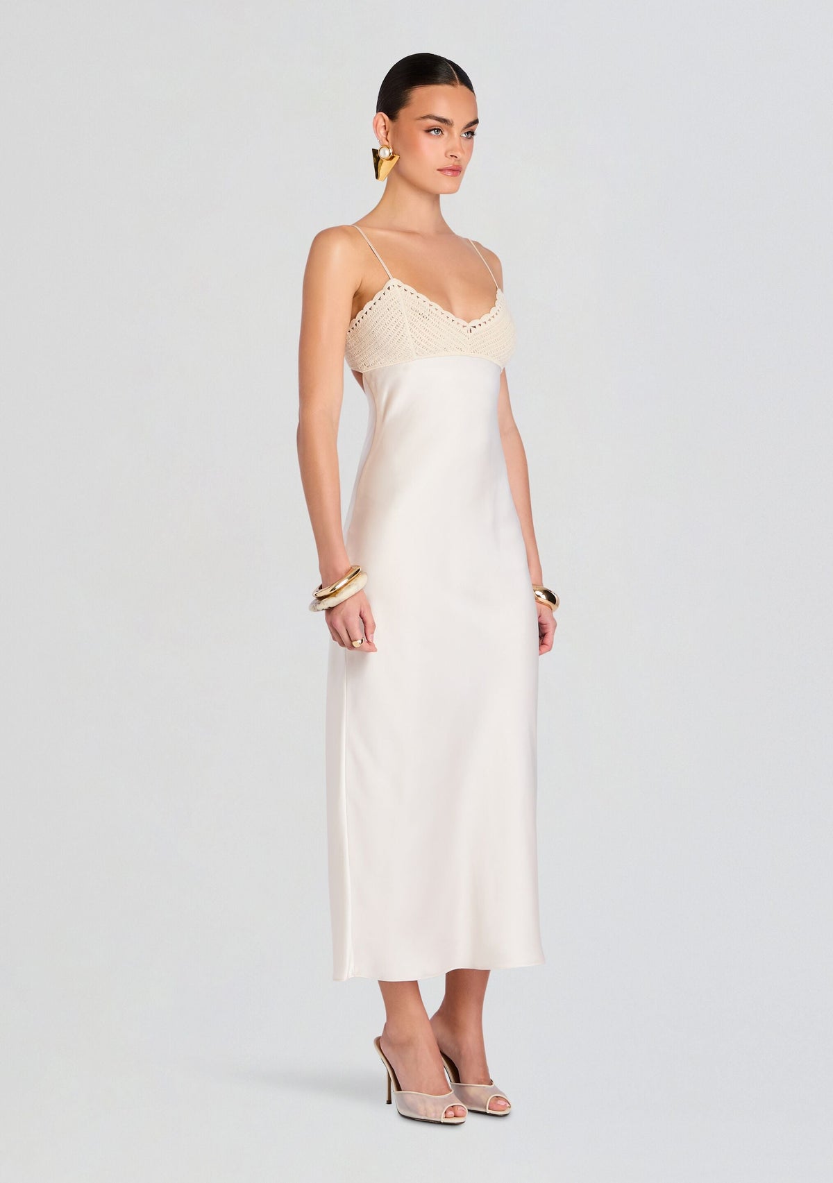 Peony Dress by SEROYA in Eggshell, product image 3