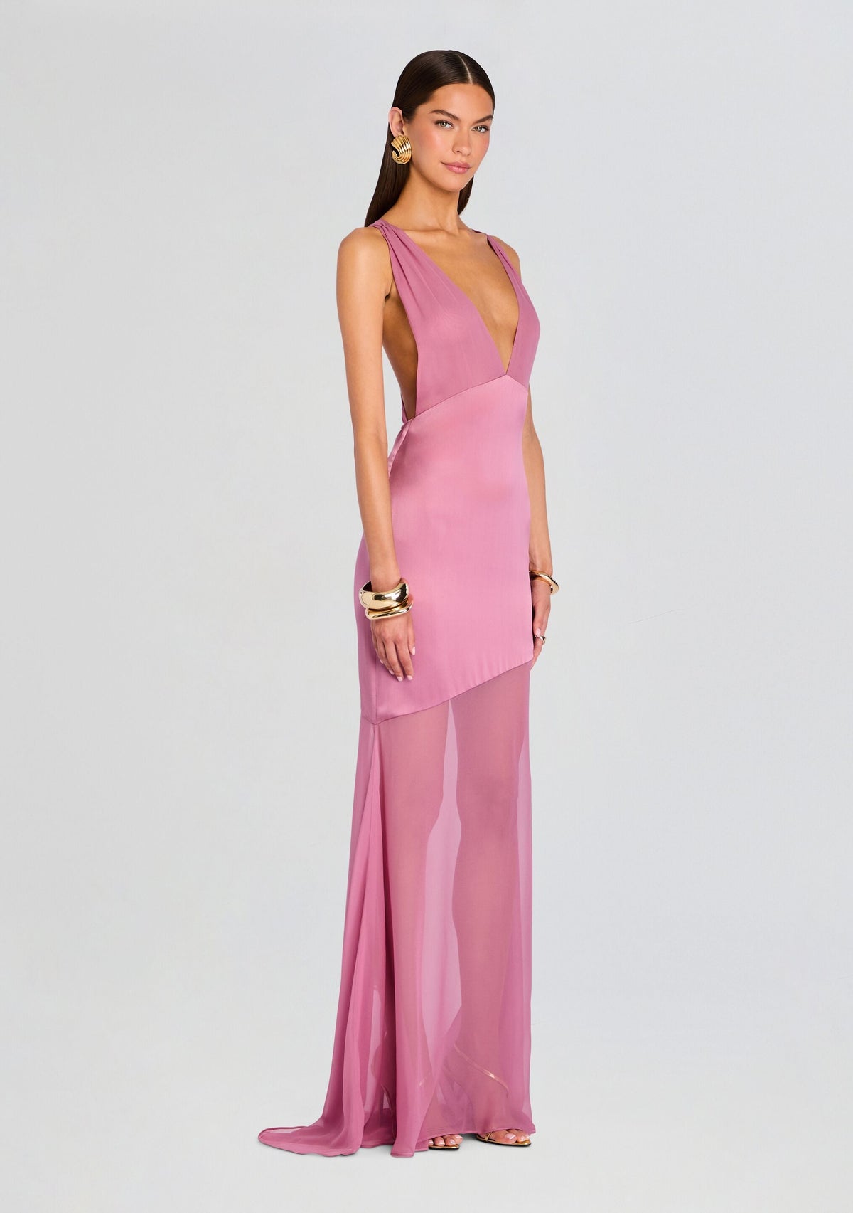 Rosetta Silk Dress by retrofête in Rose, product image 3