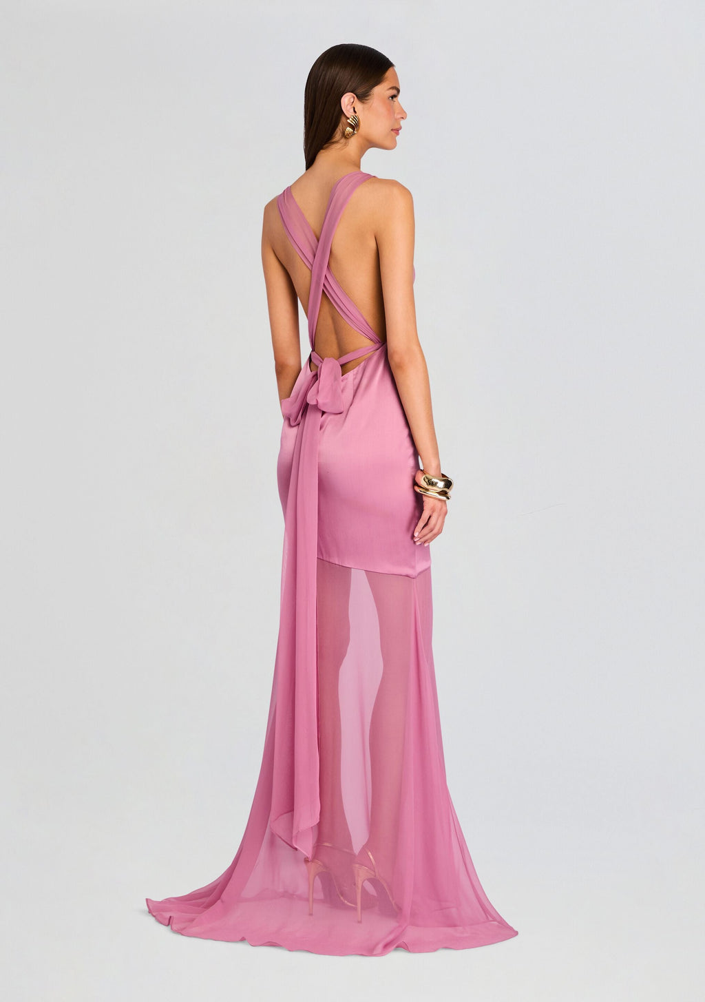 Rosetta Silk Dress by retrofête in Rose, product image 4