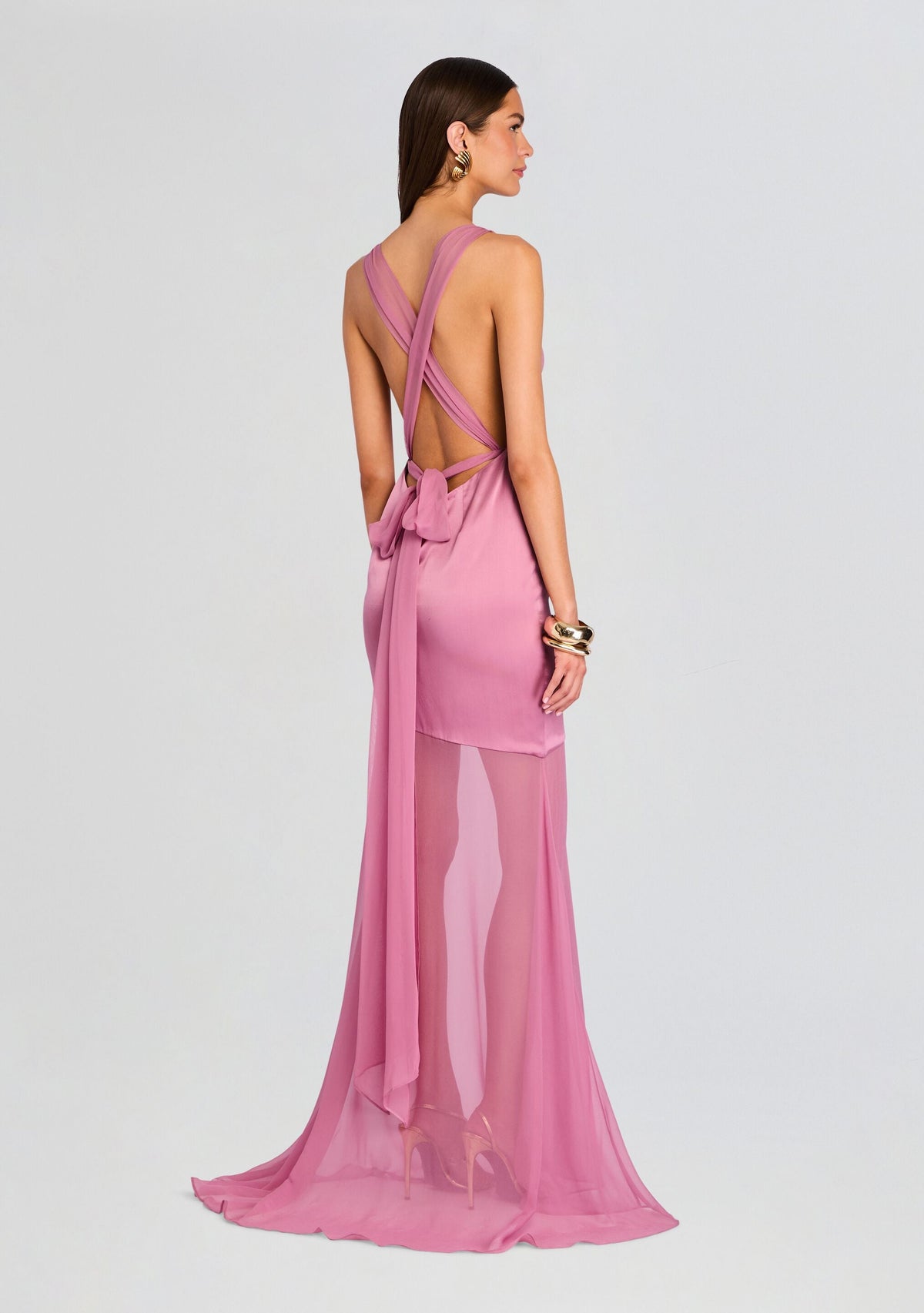 Rosetta Silk Dress by retrofête in Rose, product image 4