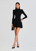 Sydonie Metallic Knit Dress by retrofête in Metallic Black, product image 1