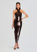 Tamra Sequin Dress by retrofête in Tobacco, product image 1