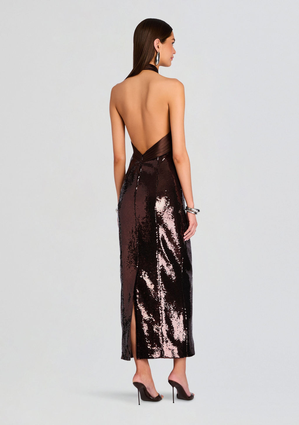 Tamra Sequin Dress by retrofête in Tobacco, product image 4