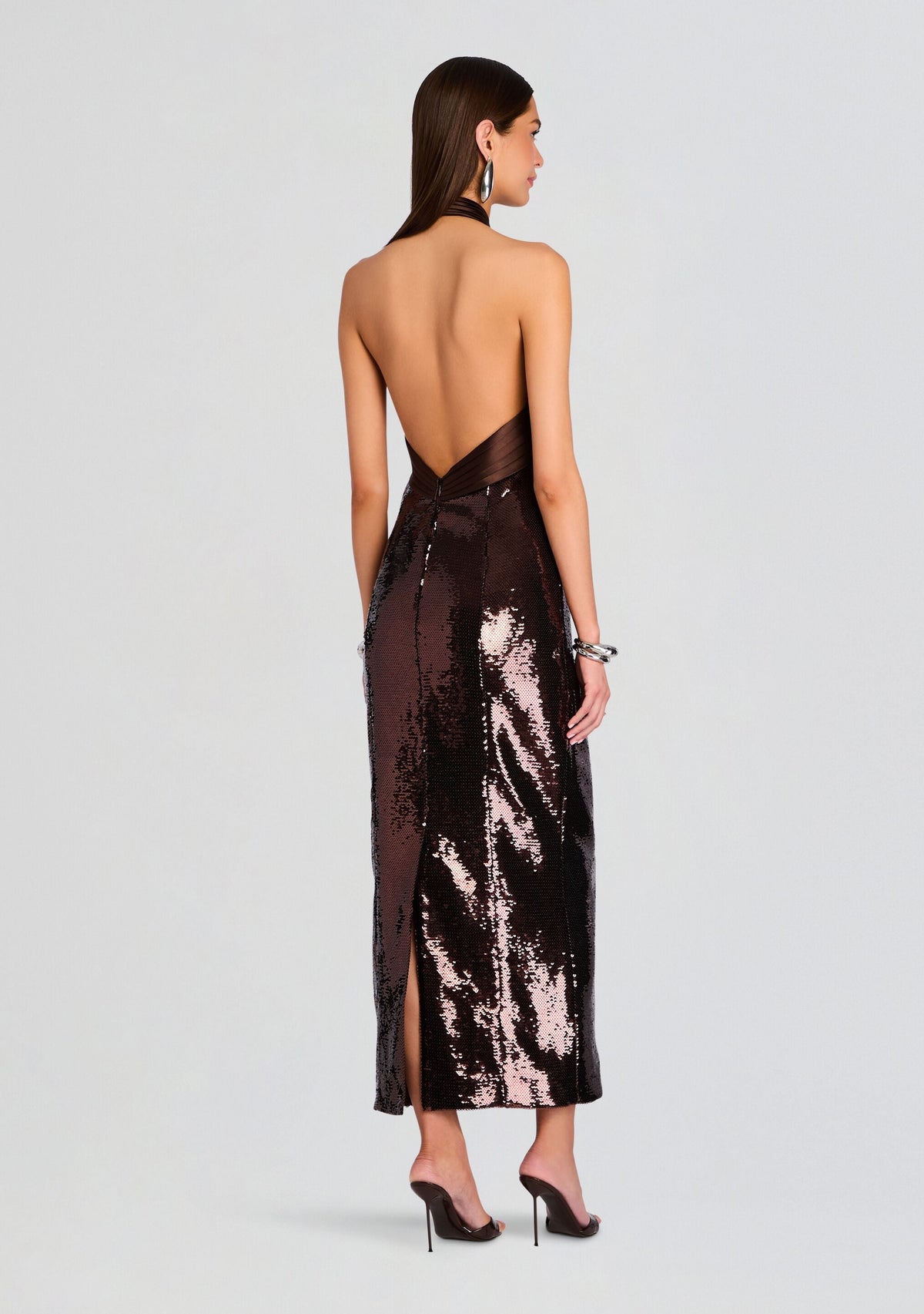 Tamra Sequin Dress by retrofête in Tobacco, product image 4