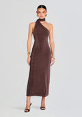 Tre Midi Dress by SEROYA in Slate Brown, product image 1