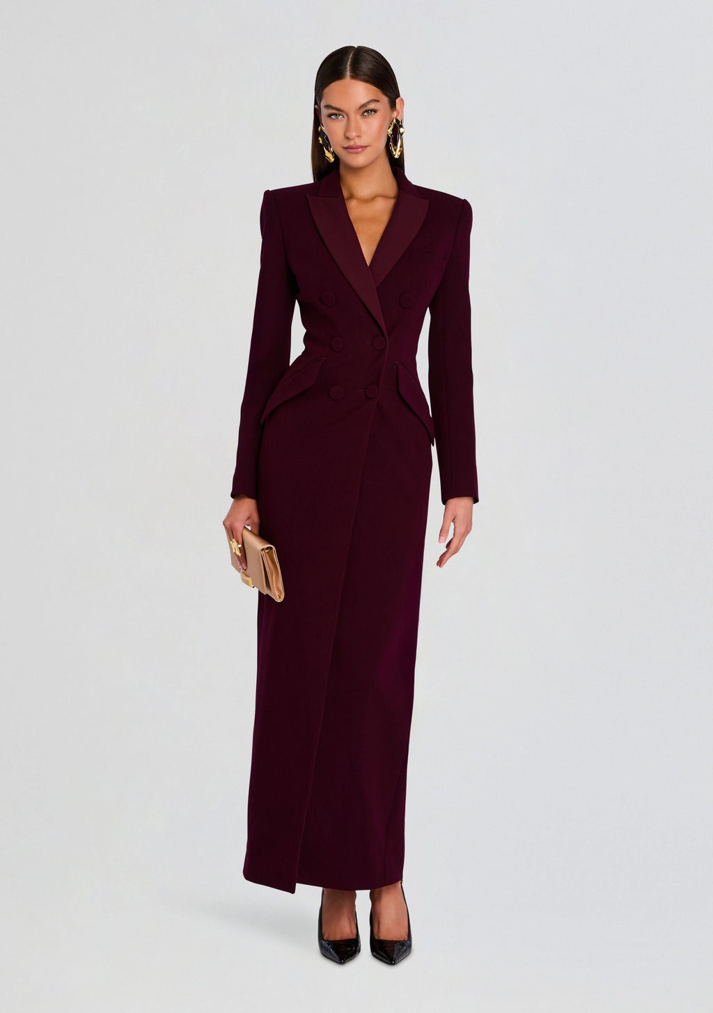 Amberly Blazer Evening Dress by Sans Faff in Bordeaux, product image 5