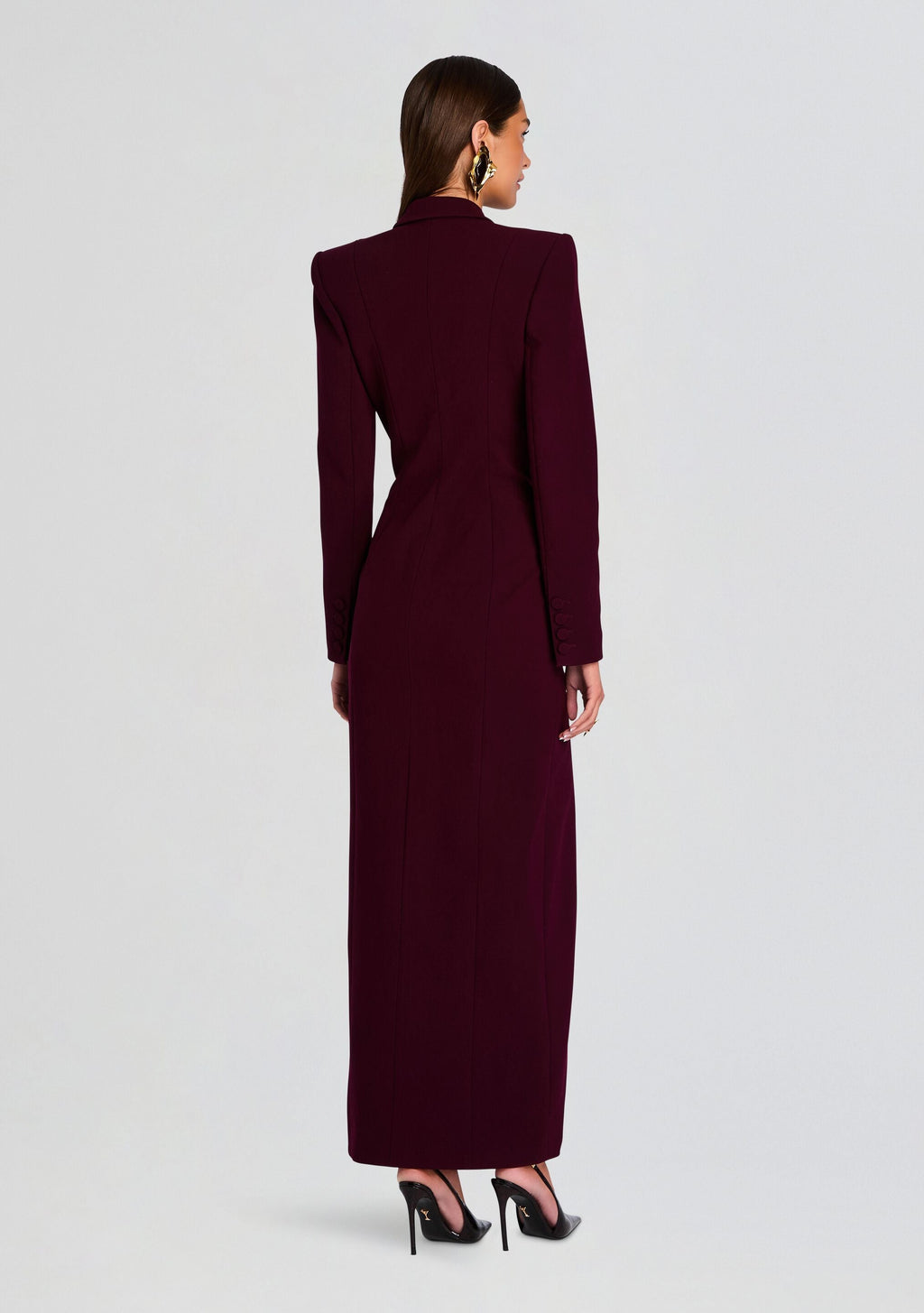 Amberly Blazer Evening Dress by Sans Faff in Bordeaux, product image 4