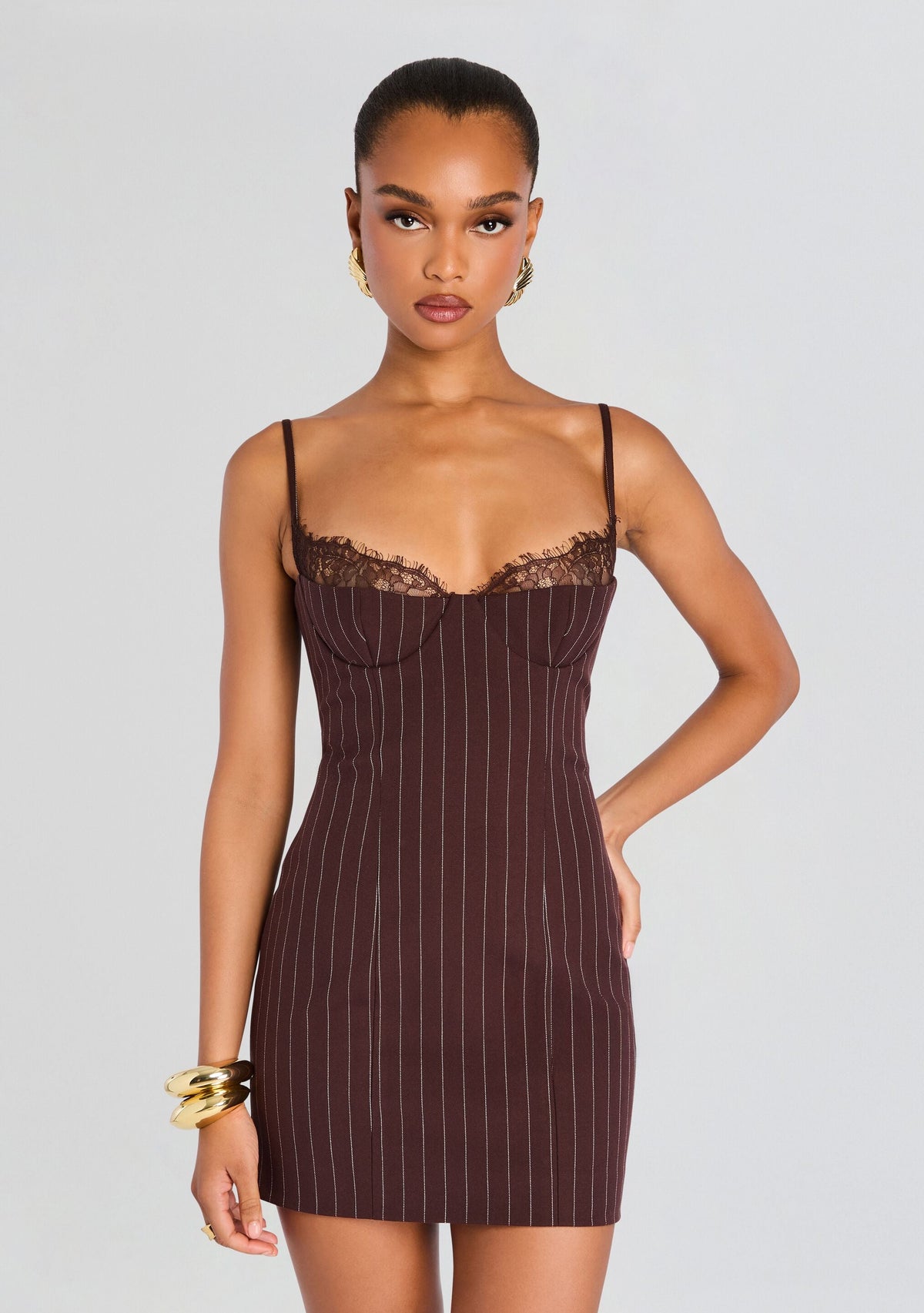 Brona Dress by retrofête in Tobacco, product image 5