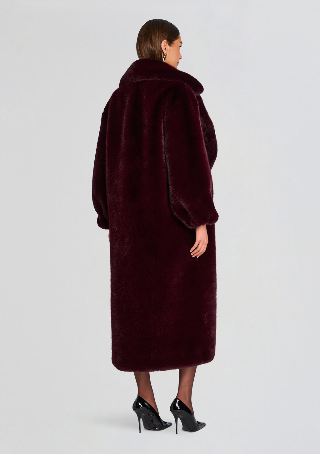 Dasha Faux Fur Jacket by retrofête in Bordeaux, product image 4