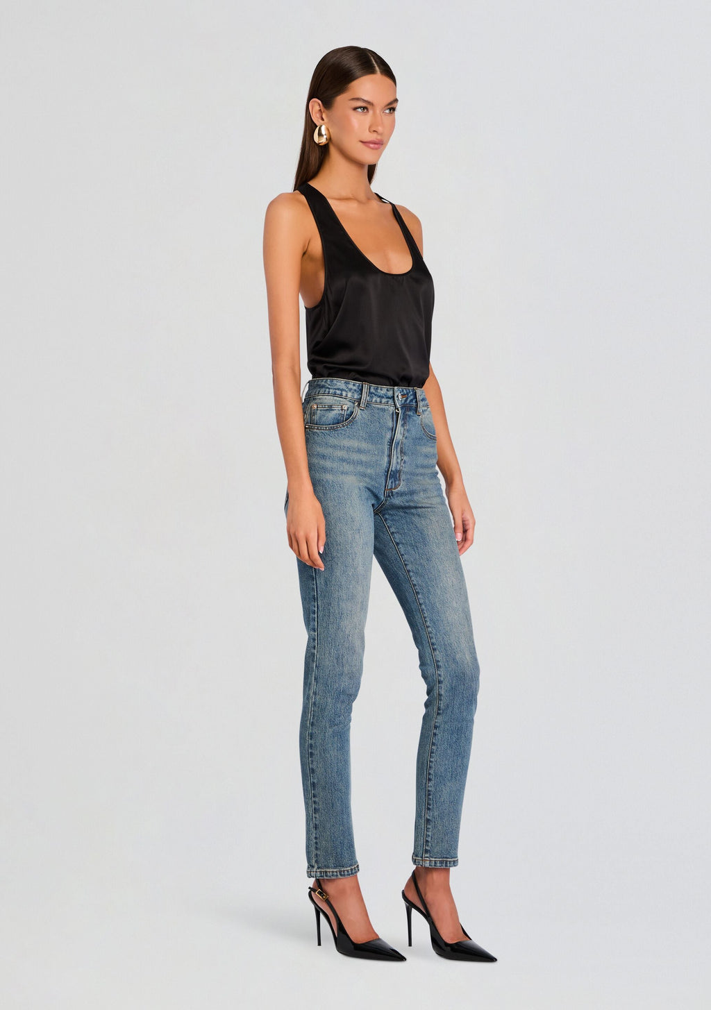 Celia High Rise Skinny Jean by SEROYA in Dawn, product image 4