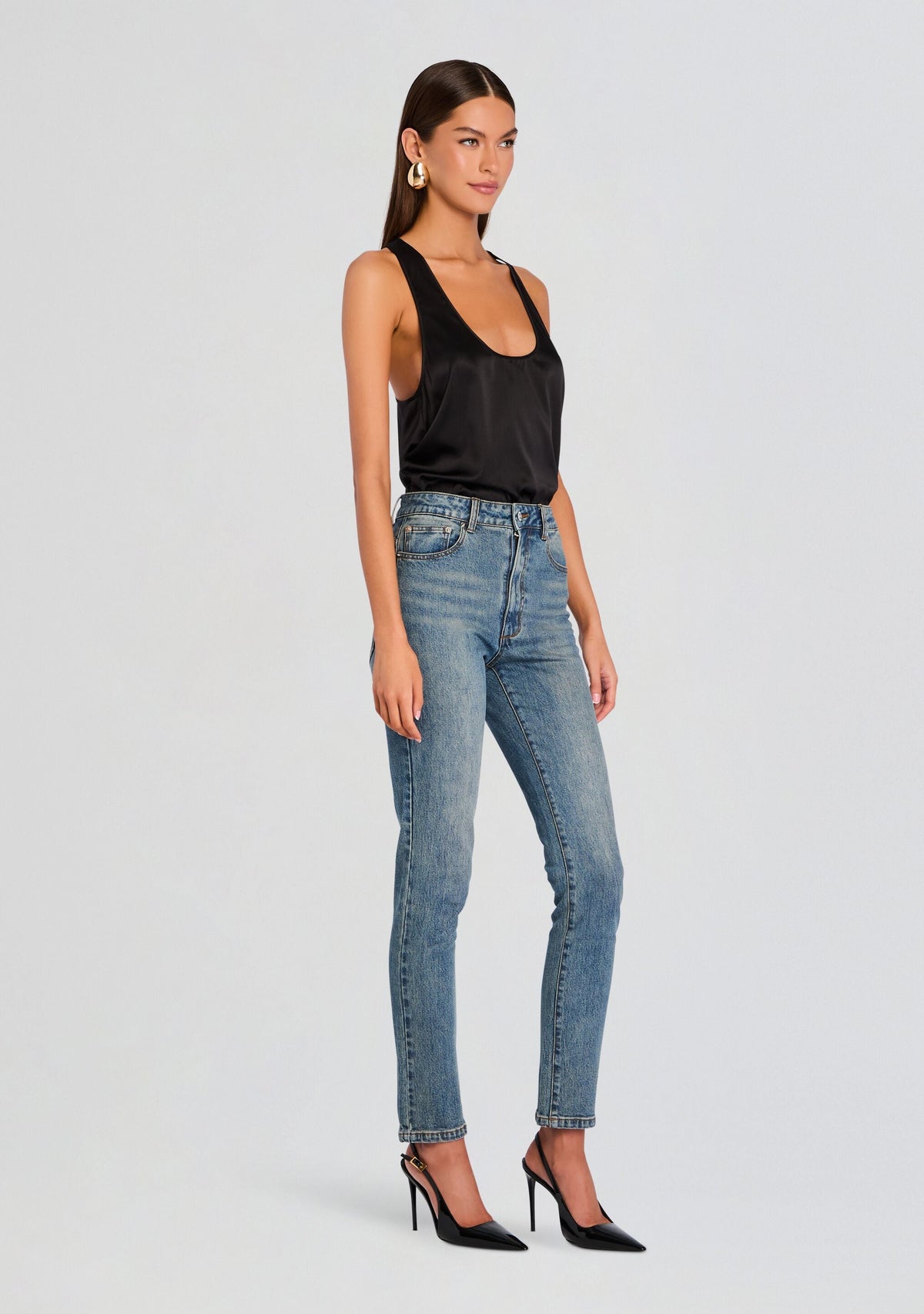 Celia High Rise Skinny Jean by SEROYA in Dawn, product image 4
