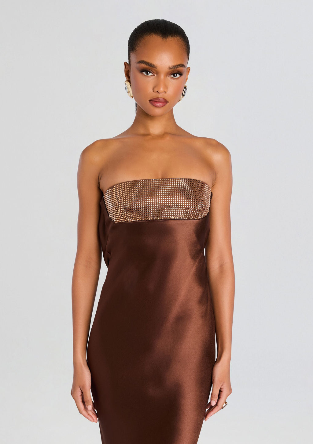 Graziella Embellished Dress by retrofête in Espresso, product image 5