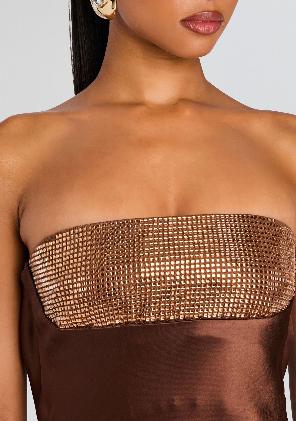 Graziella Embellished Dress by retrofête in Espresso, product image 3