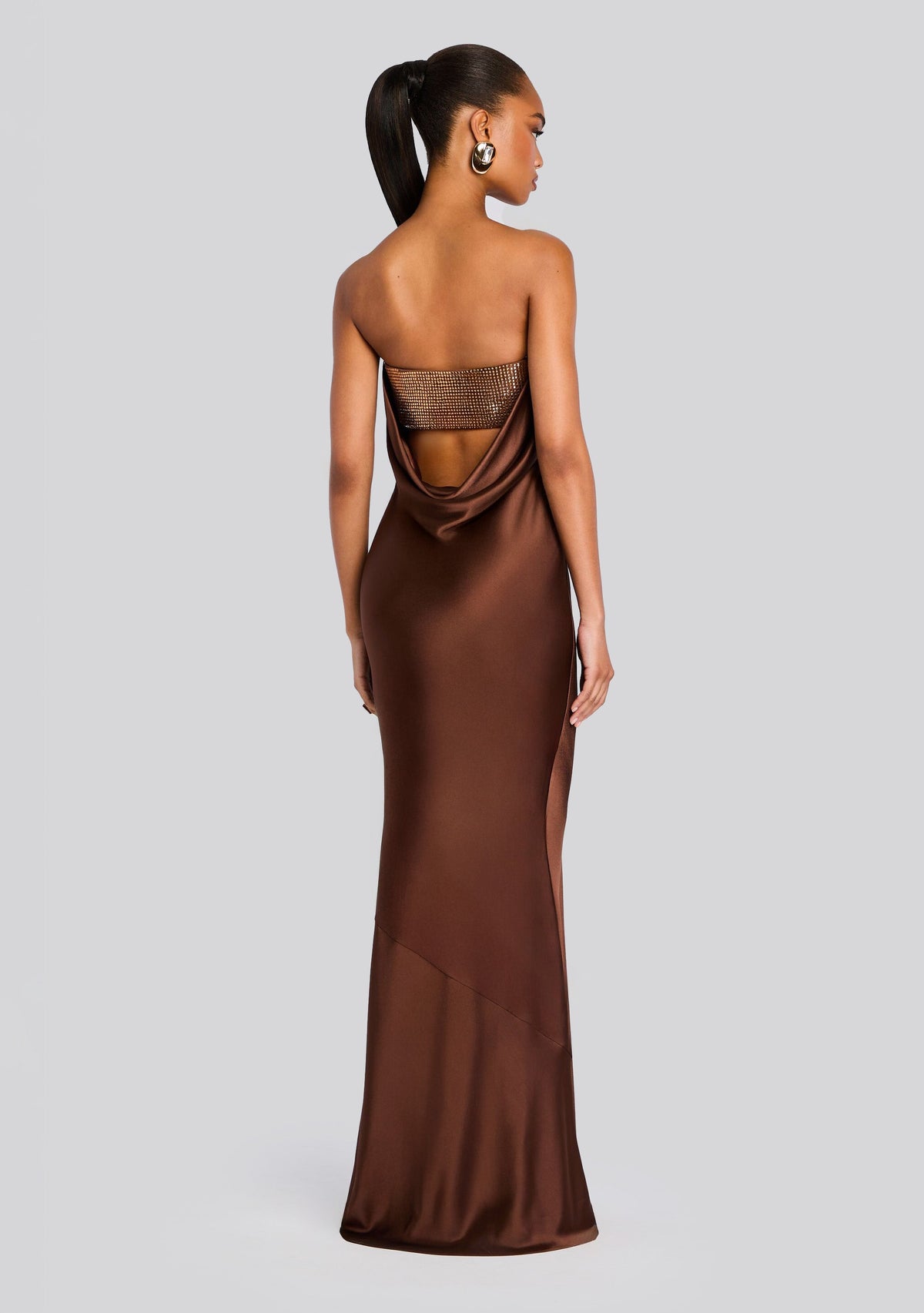 Graziella Embellished Dress by retrofête in Espresso, product image 2