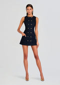 Hanna Denim Dress by retrofête in Indigo Rinse, product image 1
