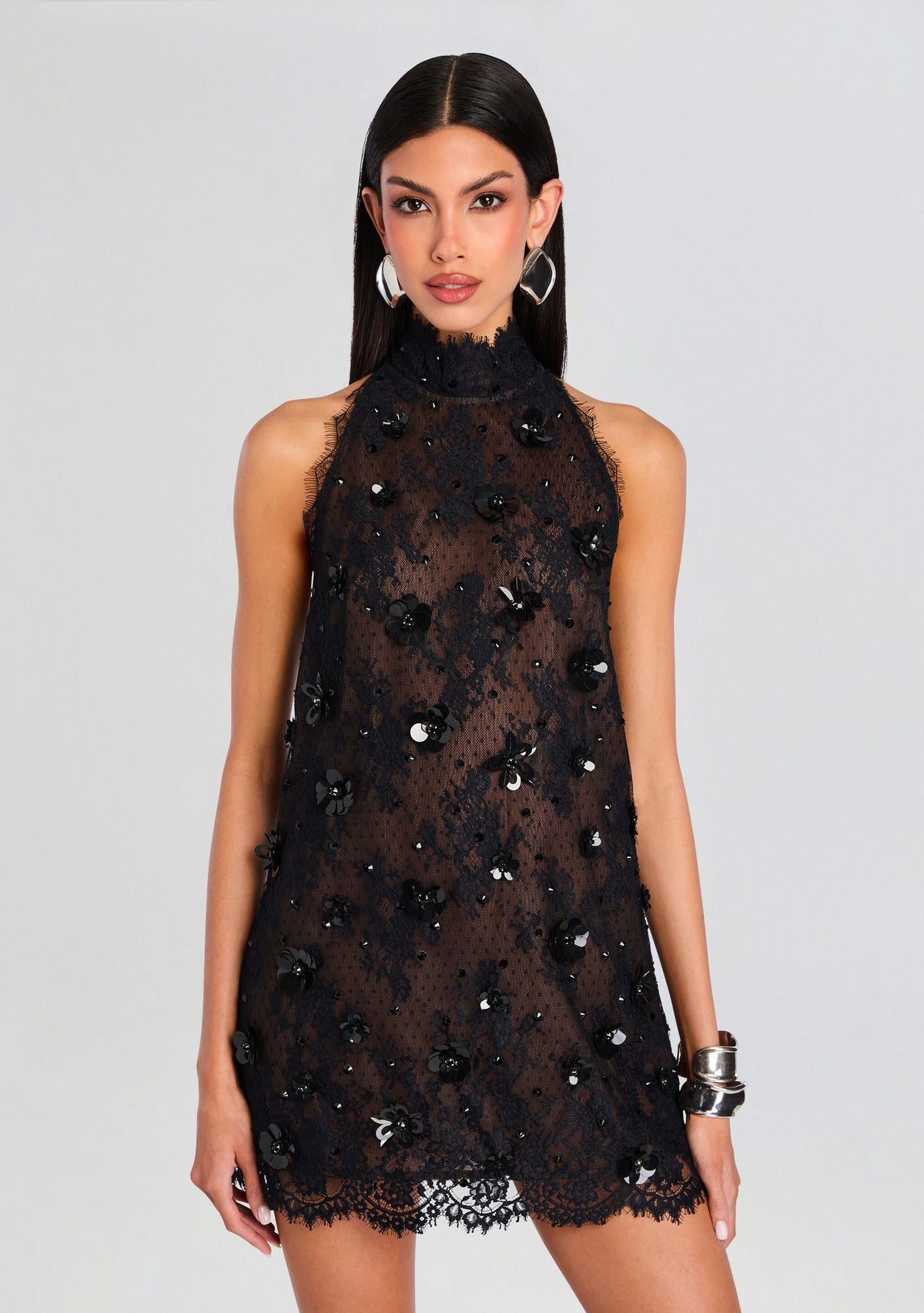Banks Embellished Lace Dress by retrofête in Black, product image 6