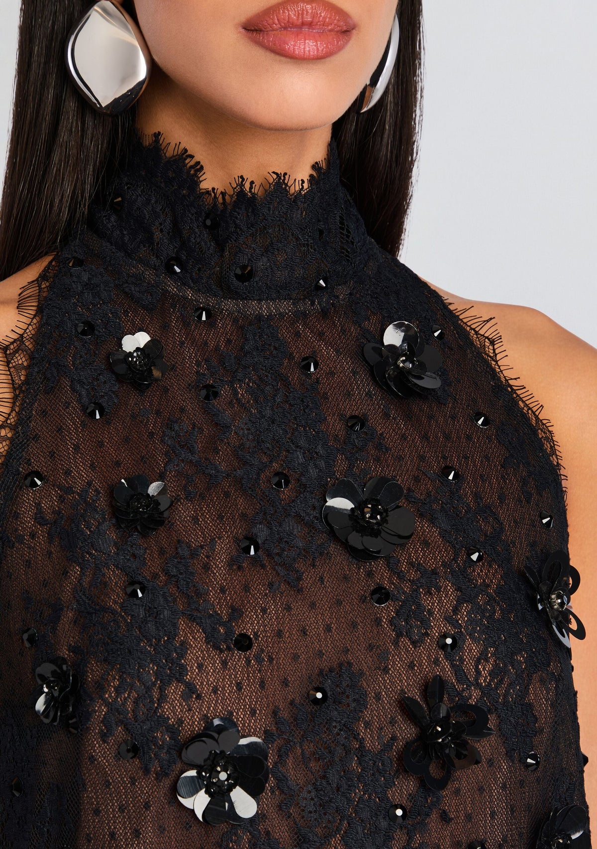 Banks Embellished Lace Dress by retrofête in Black, product image 3