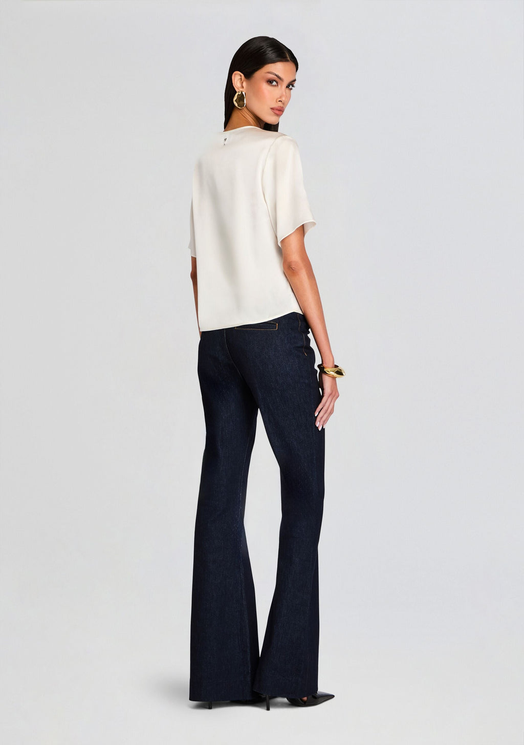 Evangelista Silk Top by retrofête in White, product image 5