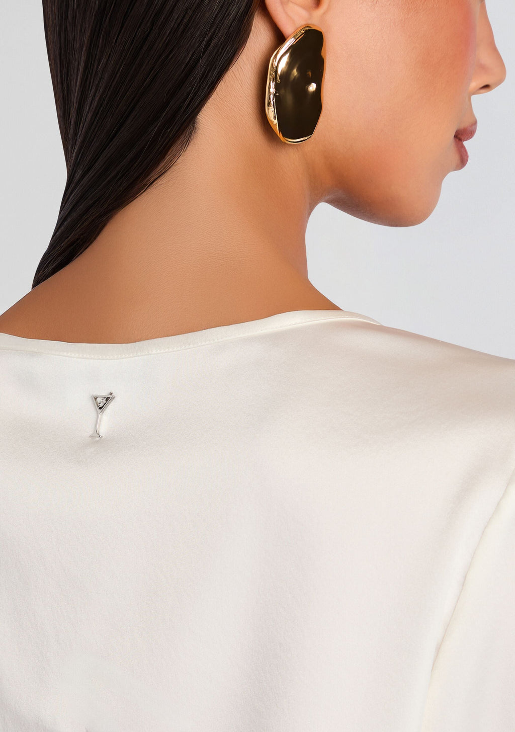 Evangelista Silk Top by retrofête in White, product image 3