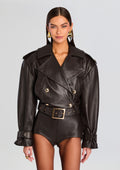 Malene Leather Jacket by retrofête in Tobacco, product image 1